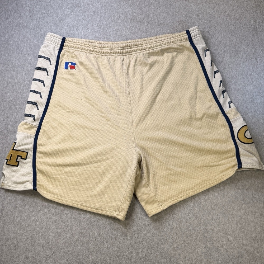 Vintage Georgia‎ Tech Yellow Jackets Basketball Shorts Russell Athletic USA